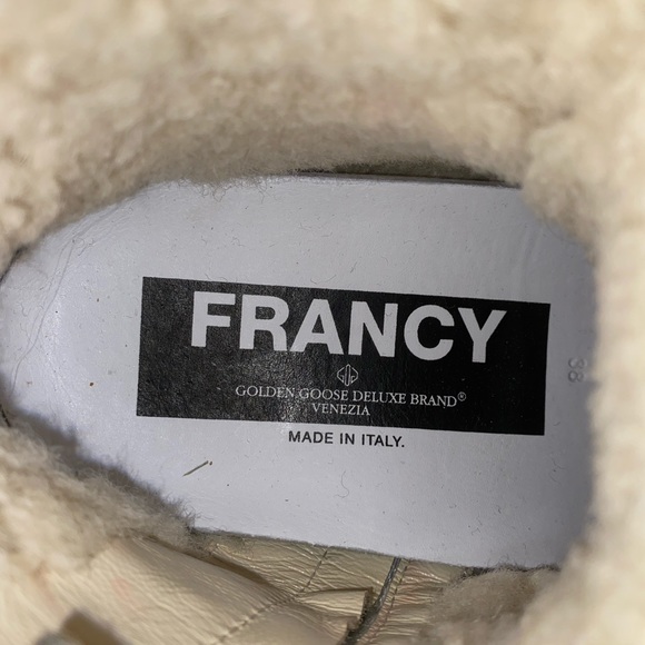 GG francy sneakers with shearling in silver - Picture 7 of 8